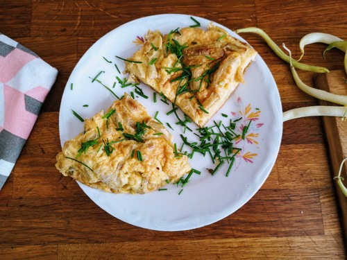Omlet z fasolką szparagową